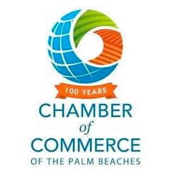 Logo of the Chamber of Commerce of the Palm Beaches where United Nursing Services is a member for Health Home Health Care in West Palm Beach